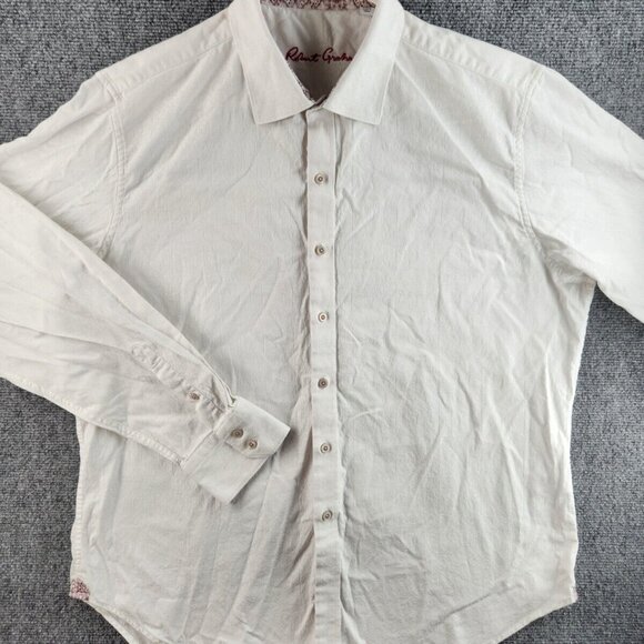 Robert Graham 2XL Classic Fit Geometric Pattern White Long Sleeve Button Up Men - Picture 2 of 16